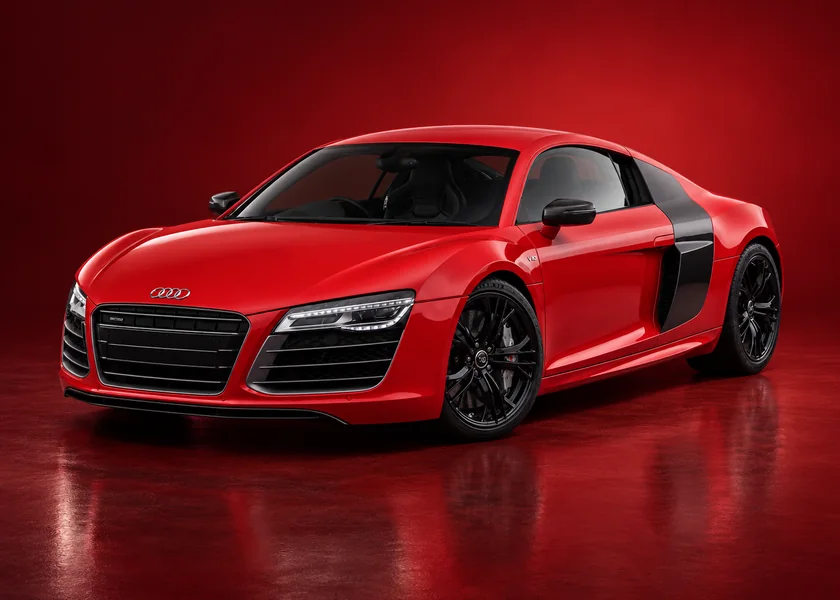 Red Audi R8 V10 plus